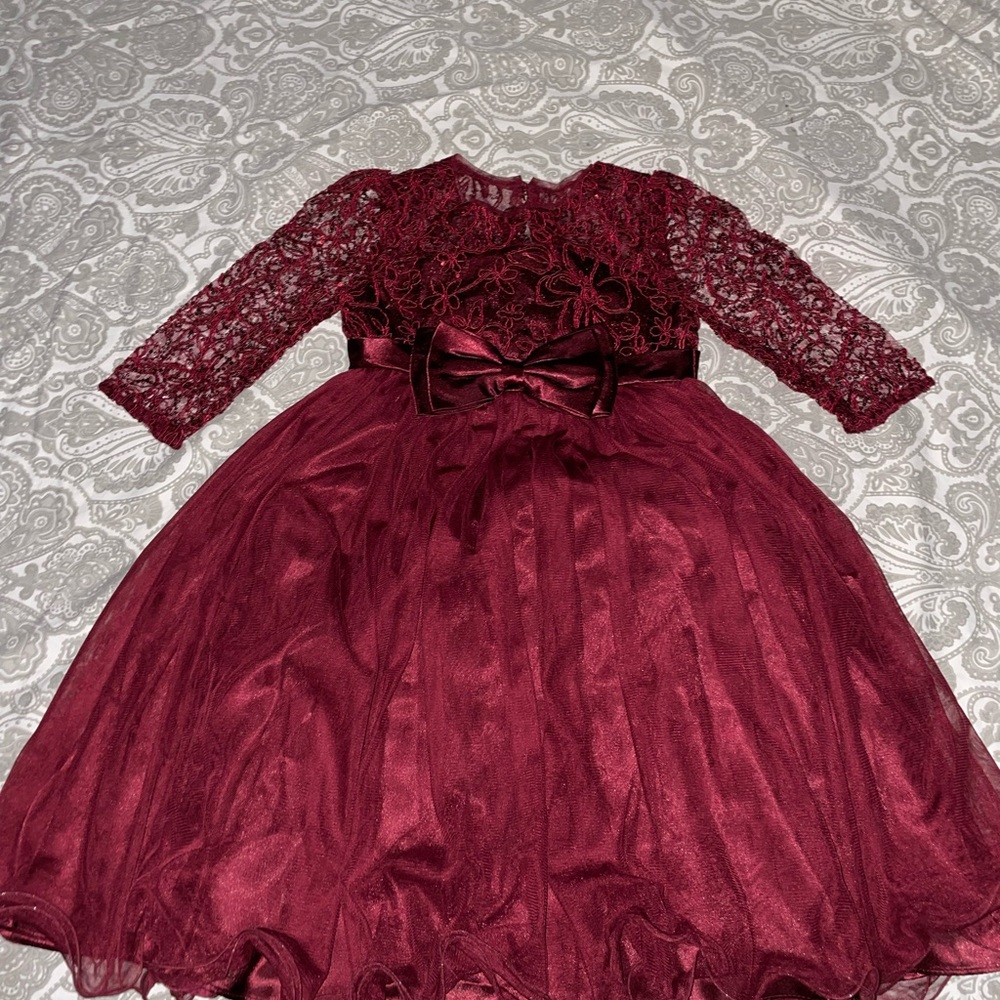 Burgundy dress
